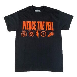 Pierce‎ the Veil T Shirt M Black I Can't Hear You Tour Hot Topic NEW